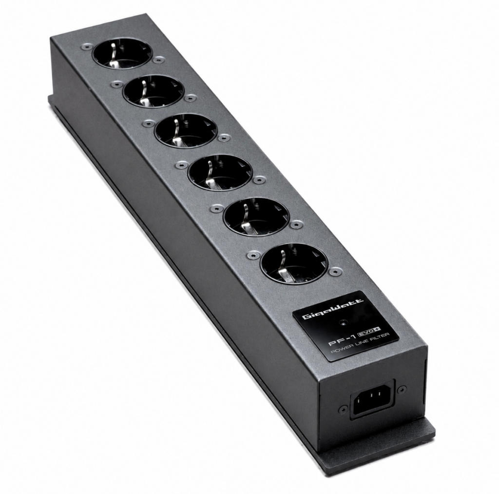 GigaWatt PF-1 EVO+ netfilter stekkerblok 6 x schuko incl. powercord