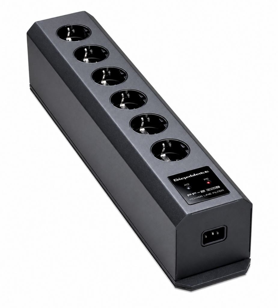 GigaWatt PF-2 EVO+ netfilter stekkerblok 6 x schuko incl. powercord