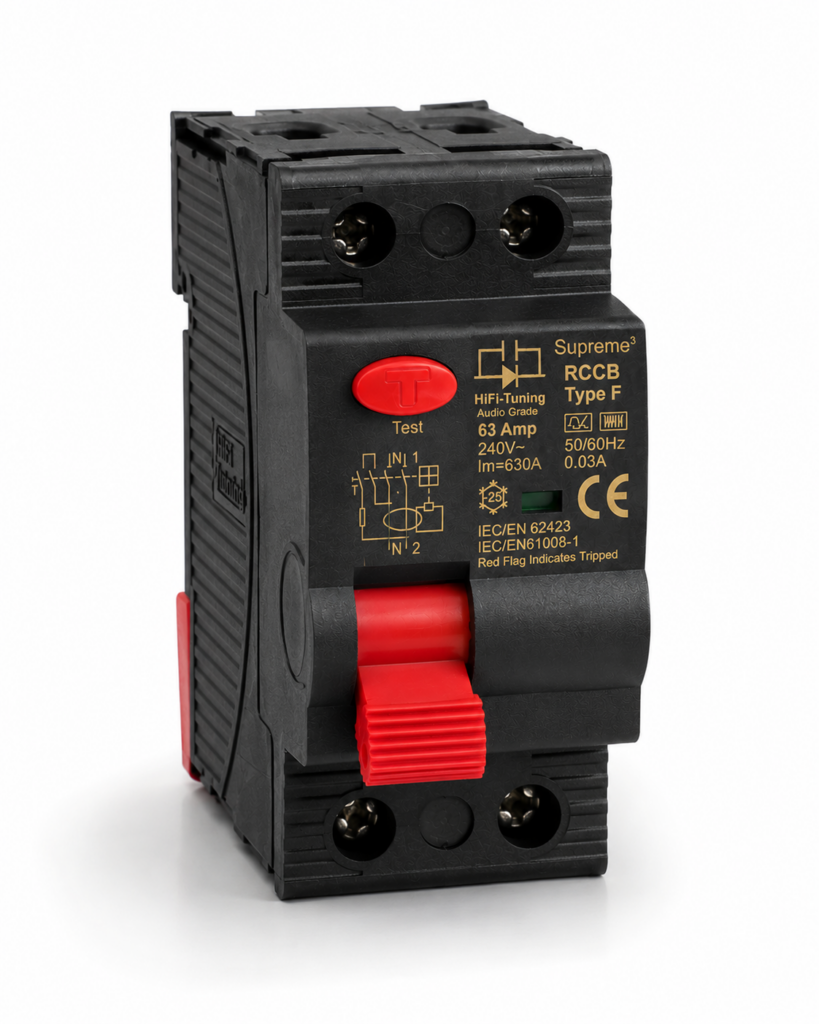 HiFi-Tuning Supreme³ RCCB Audio/video grade aardlekschakelaar (DFS) voor Audiogroep