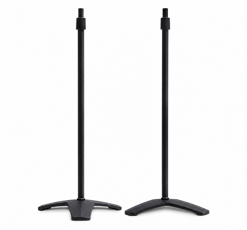 NorStone Finn Edge | luidsprekerstand verstelbaar 70–120 cm | zwart | gietijzeren voet | set 2 stuks
