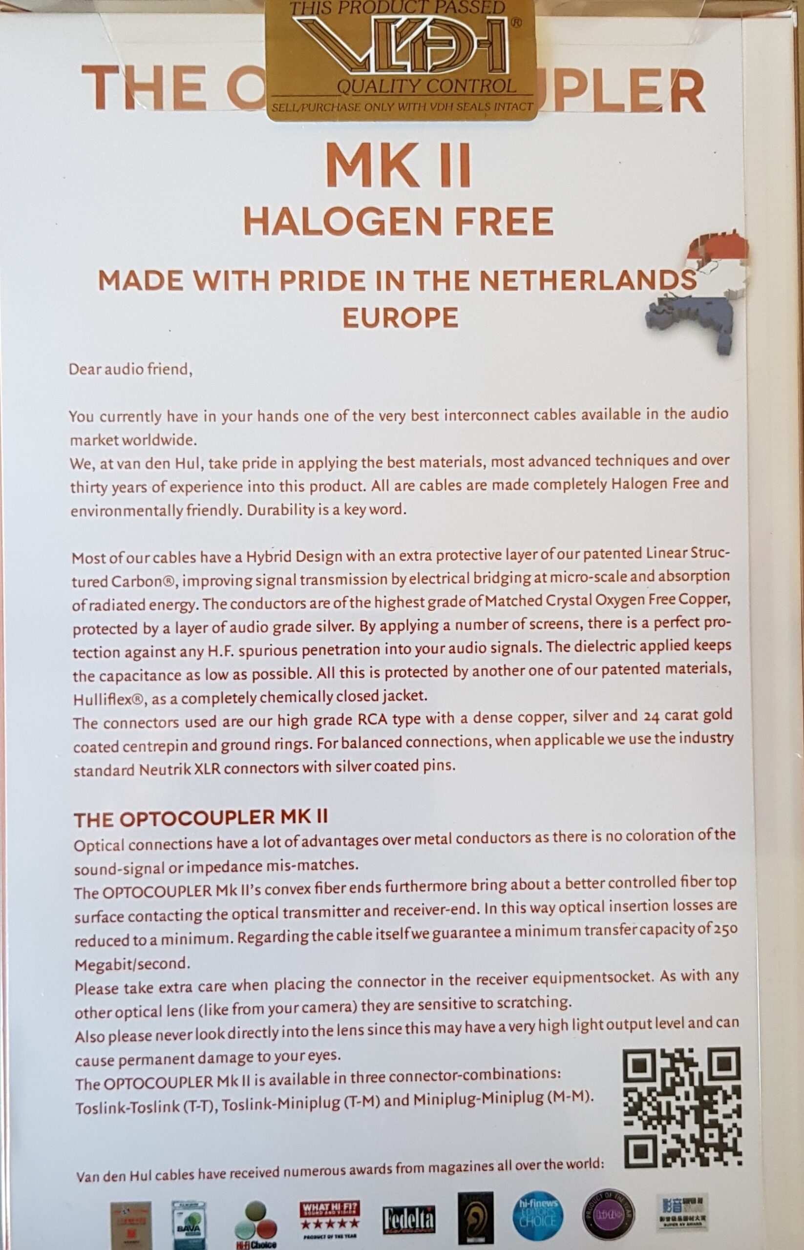 Van den Hul The Optocoupler MK II Optische kabel Toslink vanaf 1,0 meter - Afbeelding 5