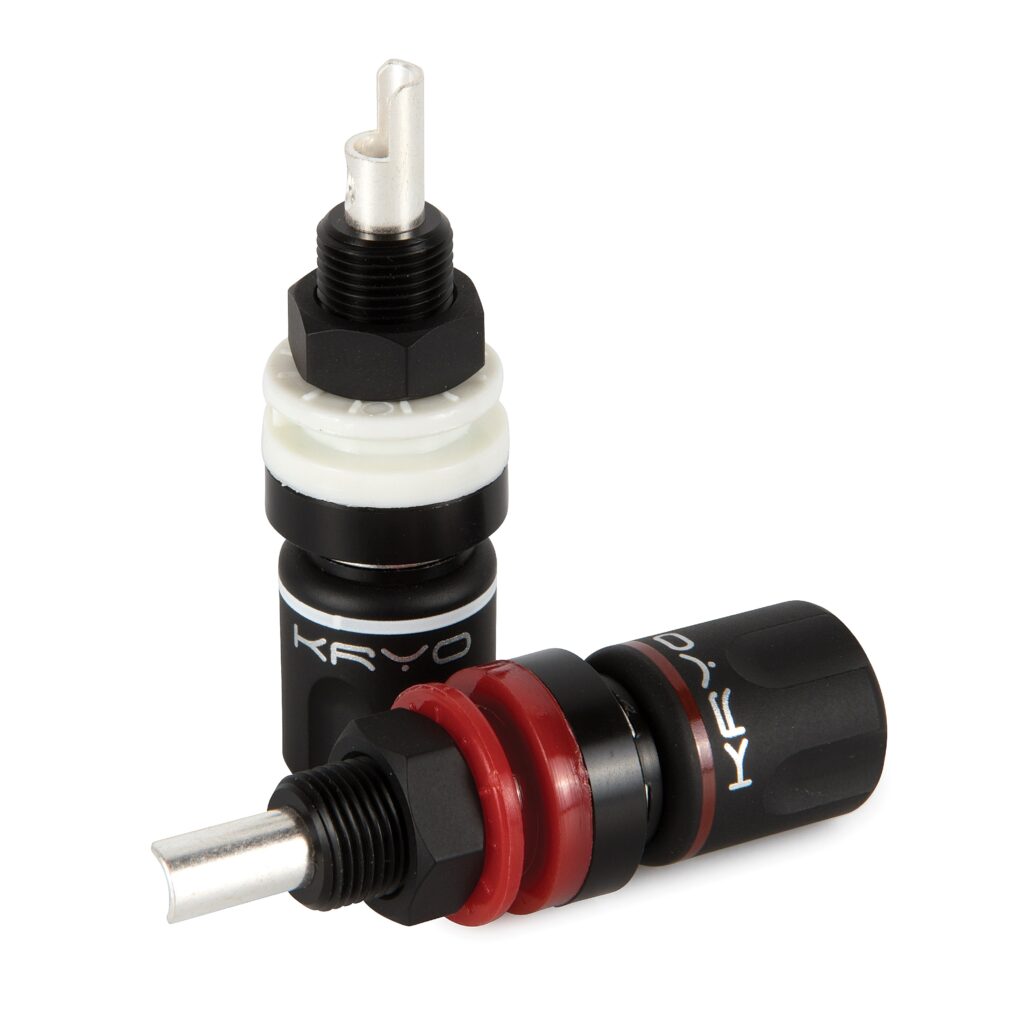 ETI Research KRYO Serie zilver speakerterminal / binding post per paar