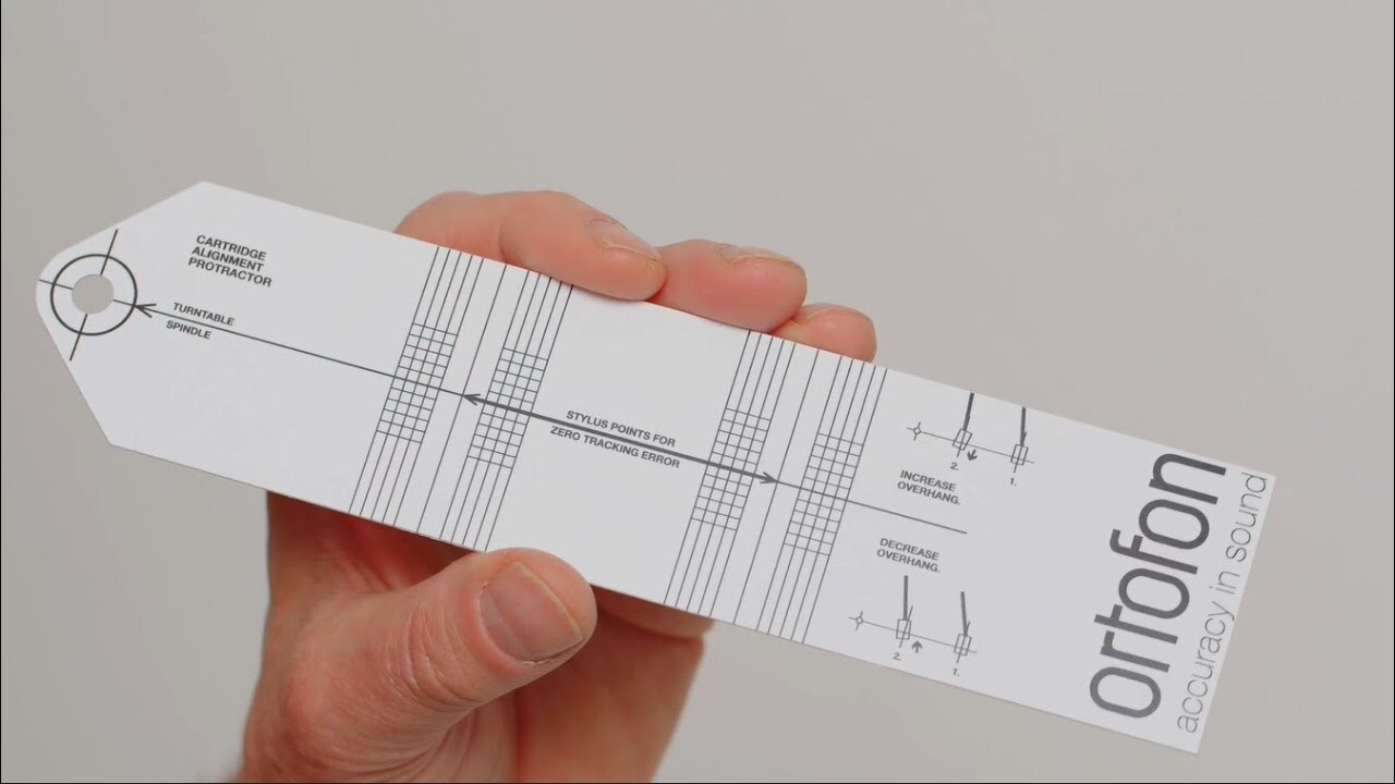 Ortofon cartridge alignment tool Protractor / uitlijningshoekmeter - Afbeelding 4