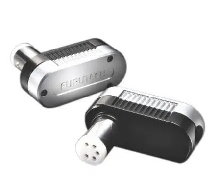 Furutech FP-DIN (L) Rhodium - DIN-TAG-SME haakse connector tot Ø10mm per stuk