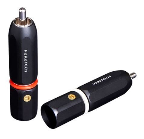 FURUTECH FP-120 (R) OCC Rhodium Ø9.2mm RCA connector tot Ø9,2mm per set 4 stuks