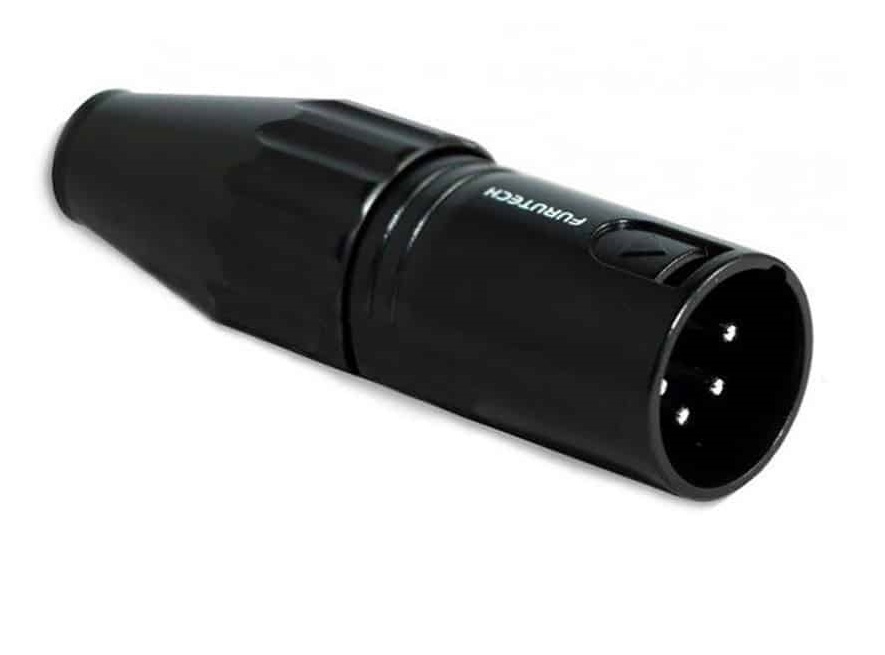 Furutech FP-705M (R) Rhodium Male 4-pins XLR connector tot Ø9mm per stuk