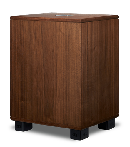 REL Subwoofer Classic 98 in Walnootfineer 300 Watt RMS Klasse-D 27Hz bij -6dB, 10” woofer