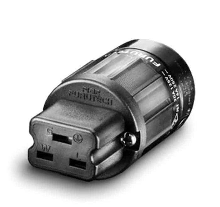 Furutech FI-32 (R) Rhodium - IEC C19 netstekker 20A van Ø6,6mm tot Ø18mm