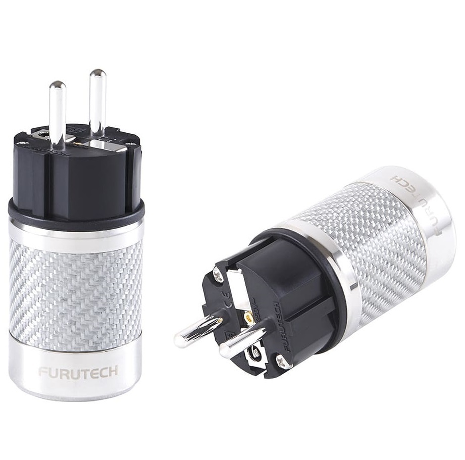 Furutech FI-E50 (R) Rhodium NCF Nano Crystal² Formula - Schuko netstekker van Ø6mm tot Ø20mm