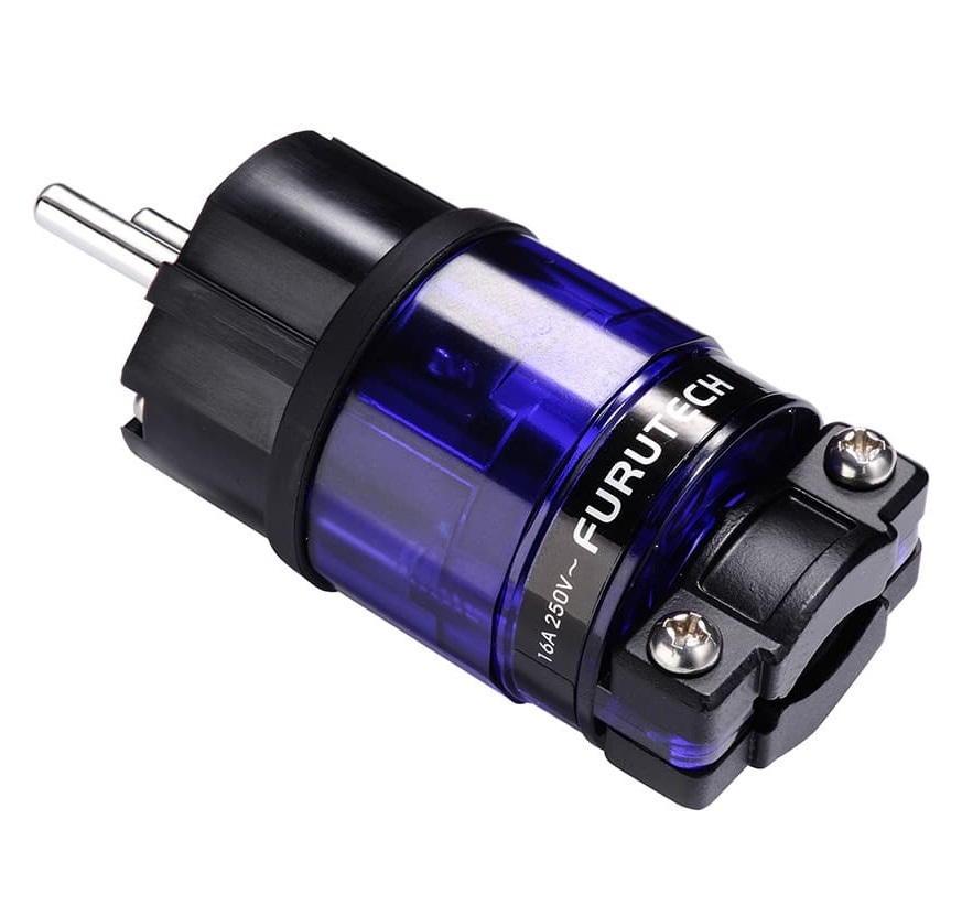 Furutech FI-E11-N1 (R) Rhodium - Schuko netstekker van Ø6,6mm tot Ø16mm