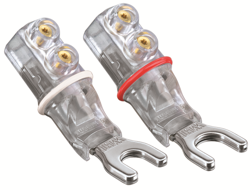 WBT-0681 AG (zilver) - Sandwich spade 8,0 mm max. 10 mm² 7 AWG per 4 stuks in showcase