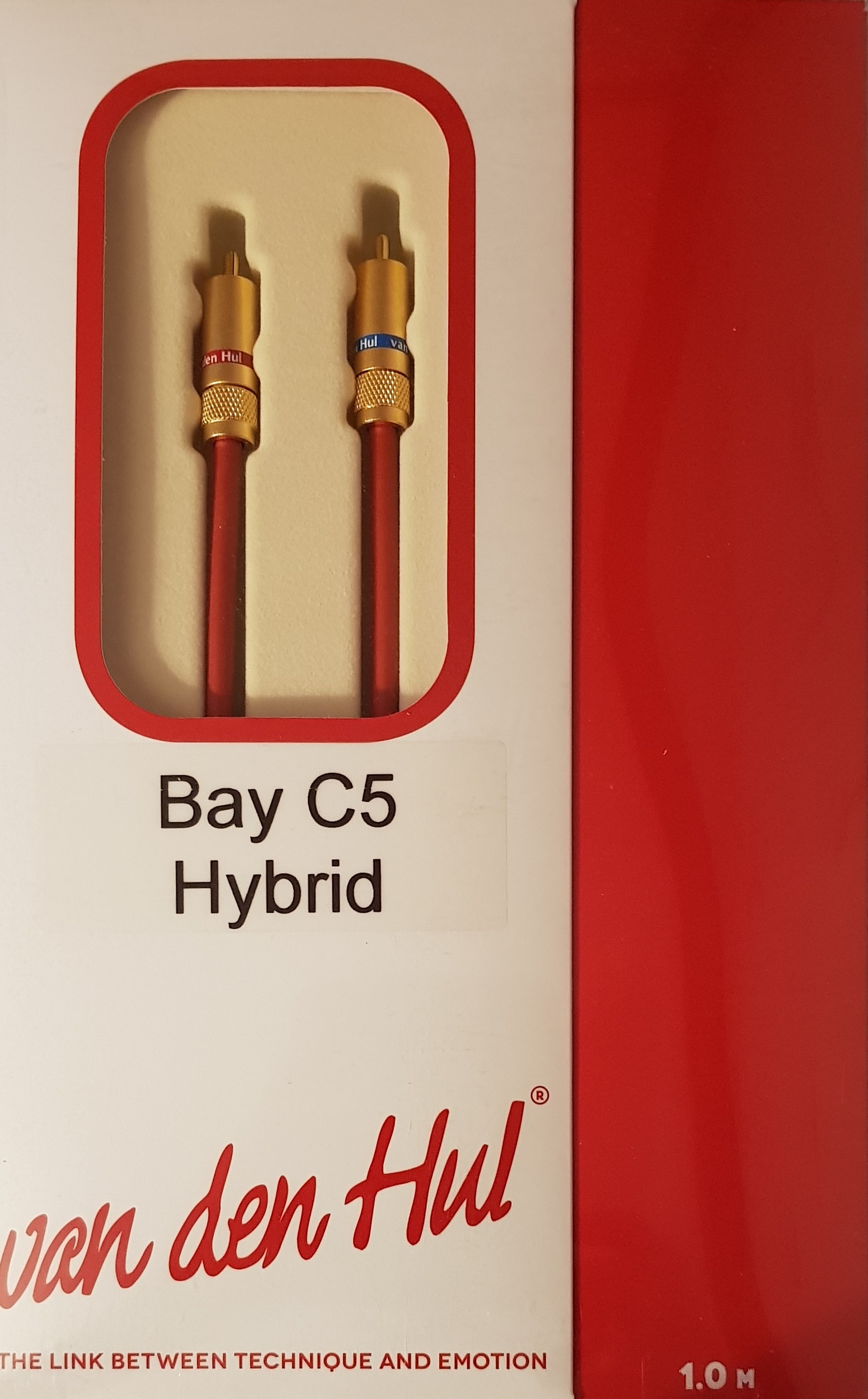 Van den Hul The Bay C5 Hybrid halogeen free RCA Interlink stereoset 2 stuks vanaf 0,8 meter - Afbeelding 4