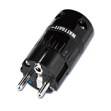 WattGate 390 Evolution (RH) Rhodium uitgevoerd in zwart 16A - Schuko netstekker