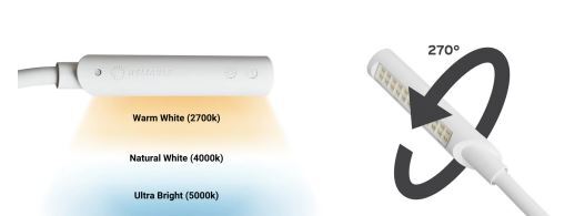 Uberlight Flex 3100 TL flexibele LED-verlichting voor audiorack of platenspeler uitgevoerd in wit - Afbeelding 10