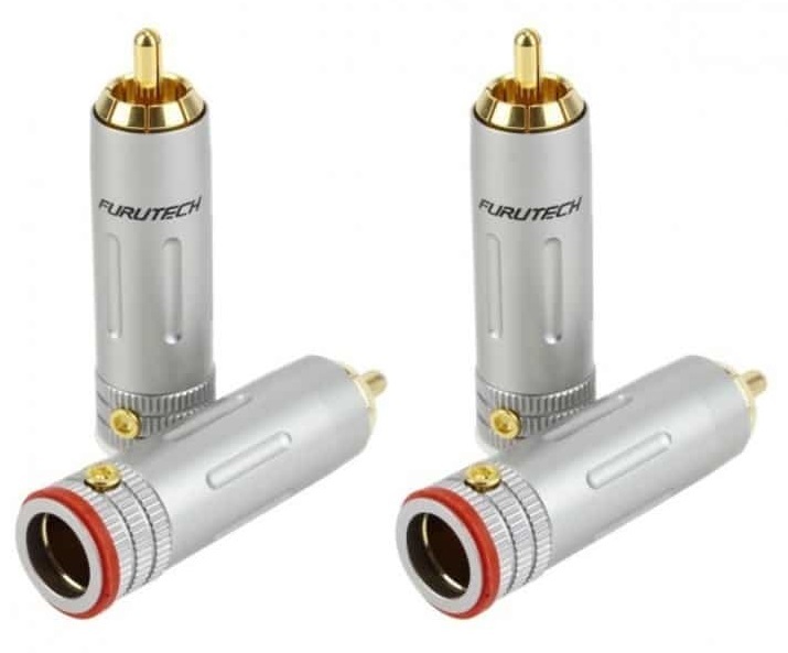 Furutech FP-160 (G) Gold plated 24K Ø9,3 mm RCA connector tot Ø9,3mm per set 4 stuks - Afbeelding 3