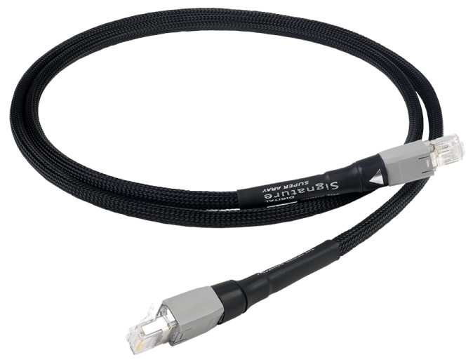 Chord Company Signature Super ARAY Streaming high end UTP Ethernet-kabel met vergulde en gesoldeerde RJ45 connectoren vanaf 1,0 meter