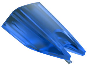 Ortofon Stylus Concorde Music Blue vervangingsnaald naakt elliptische diamant op aluminium cantilever voor alle Concorde Music MM-elementen