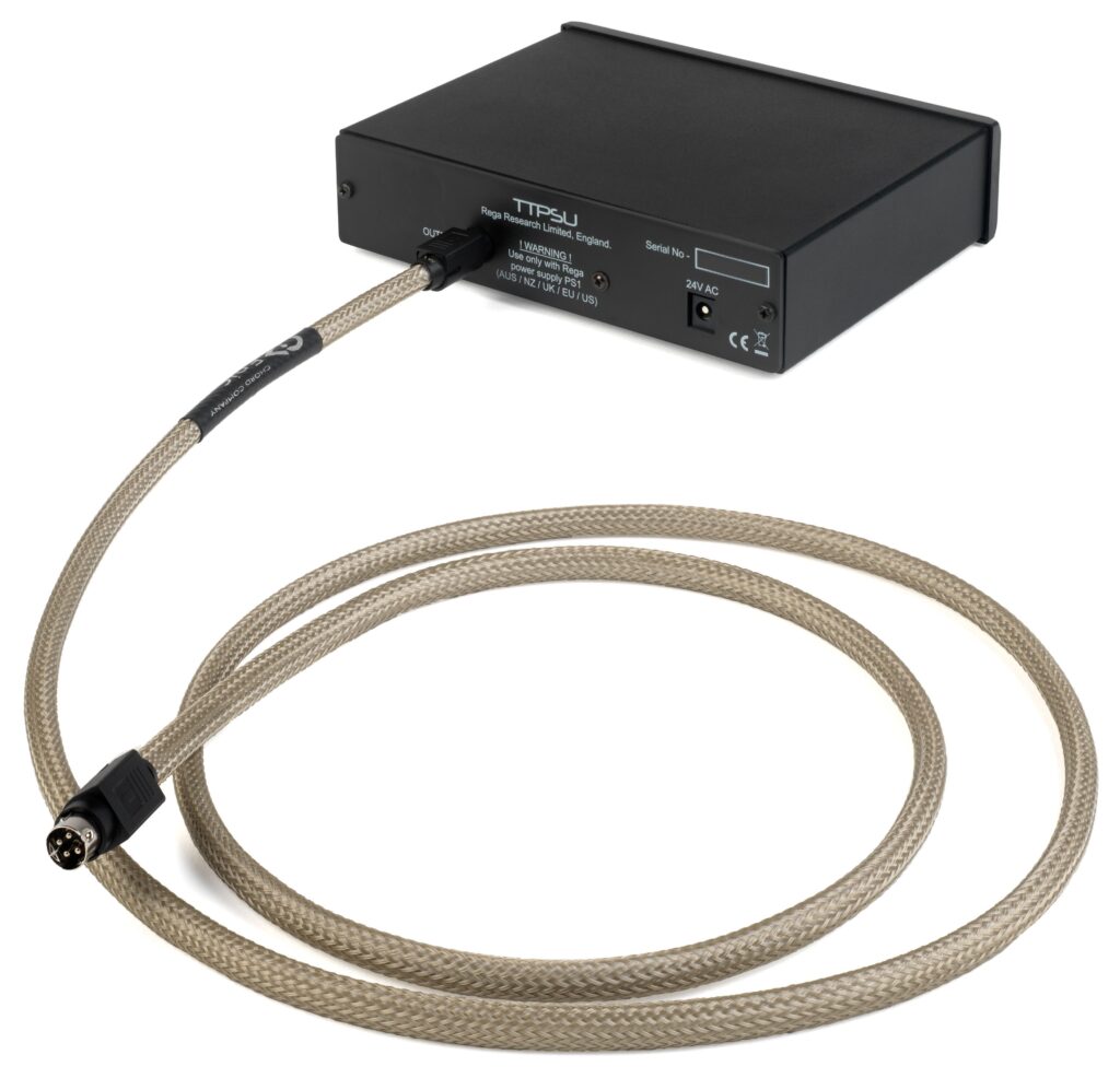 Chord Company Epic X DC-kabel 4-pins connectoren met verzilverde geleiders voor REGA PSU 1,5 meter