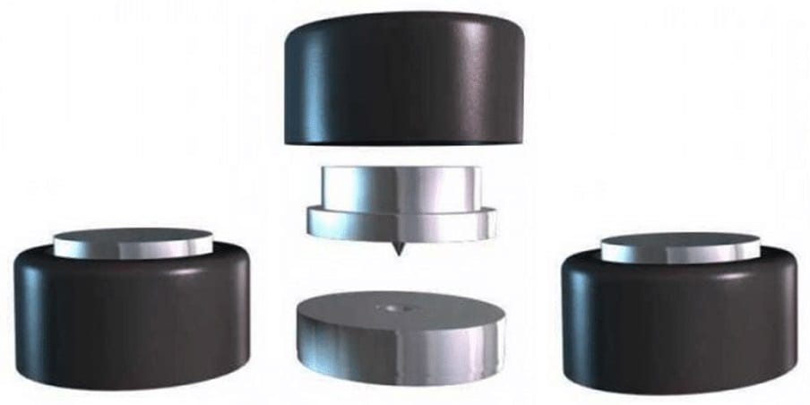 Soundcare SuperSpike zelfplakkende ontkoppelaars voor audiocomponenten of luidsprekers in chroom-zwart per 3 stuks - Afbeelding 3