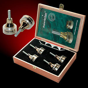 Soundcare SuperSpike High-End M6, M8, 1/4" of 5/16" ontkoppelaars voor audiocomponenten of luidsprekers in goud/polycarbonaat per 4 stuks - Afbeelding 3