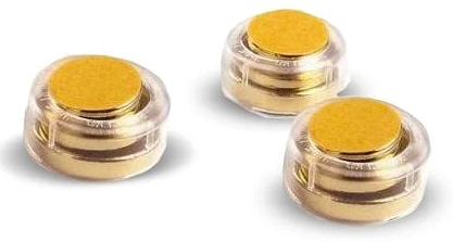 Soundcare SuperSpike High-End zelfplakkende ontkoppelaars voor audiocomponenten of luidsprekers in goud/polycarbonaat per 3 stuks