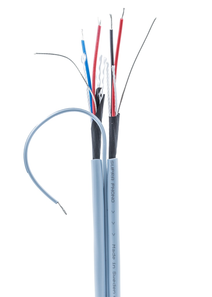 Supra PHONO 2RCA-SC phono-kabel 2x3x0,24mm2 AWG 23 met 6SC vergulde 24K connectoren vanaf 1,0 meter - Afbeelding 5