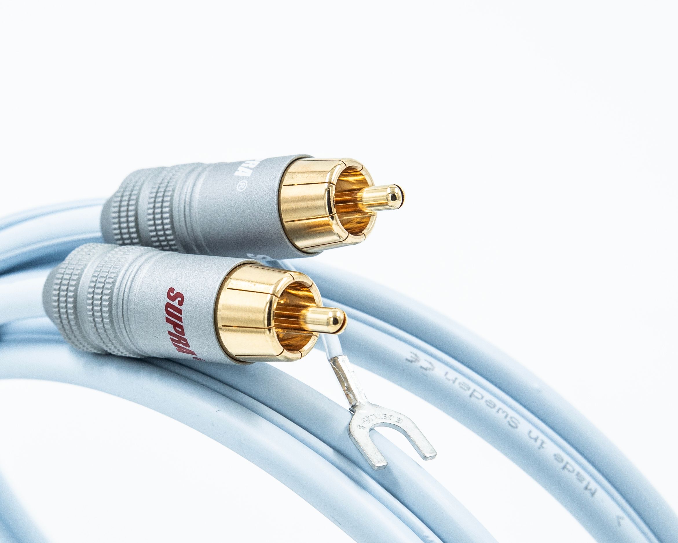 Supra PHONO 2RCA-SC phono-kabel 2x3x0,24mm2 AWG 23 met 6SC vergulde 24K connectoren vanaf 1,0 meter - Afbeelding 3