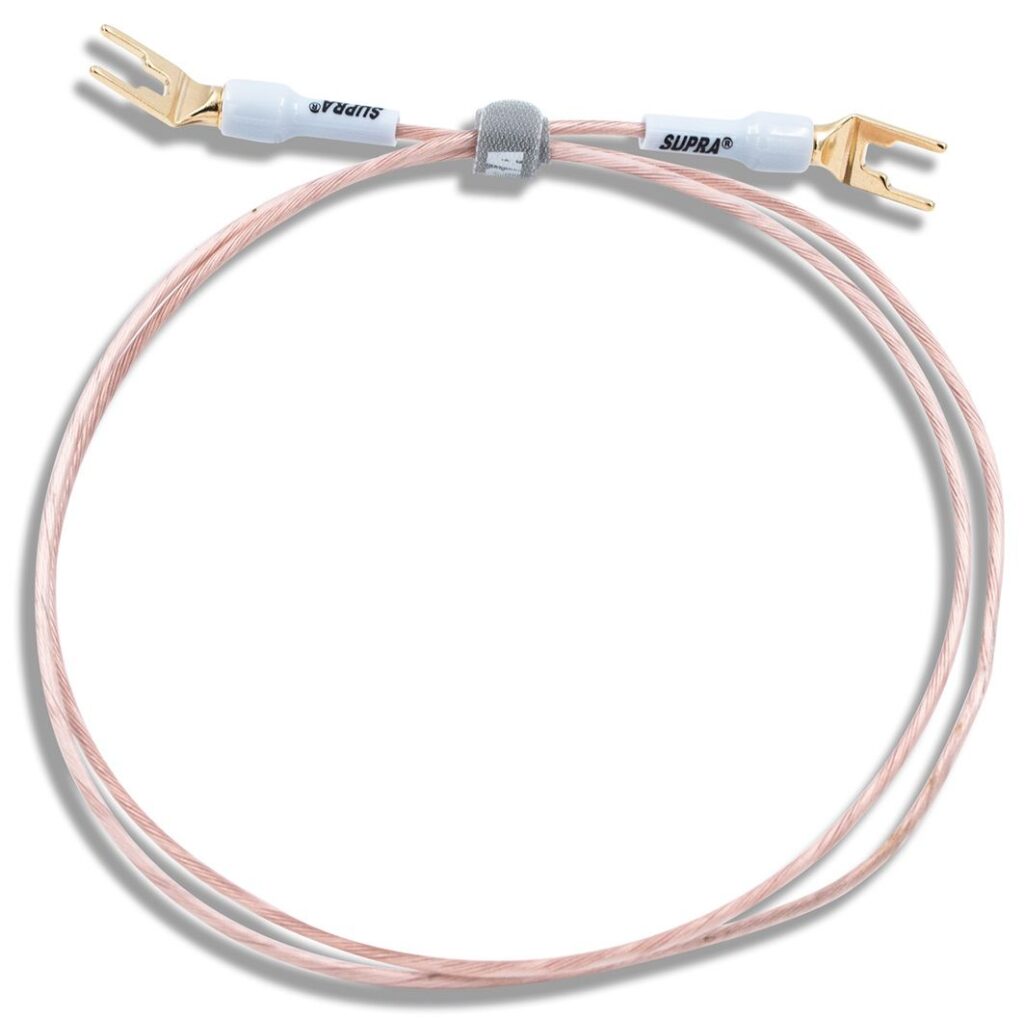 Supra high end Ground wire losse aardingskabel / massakabel met spades vanaf 1,0 meter