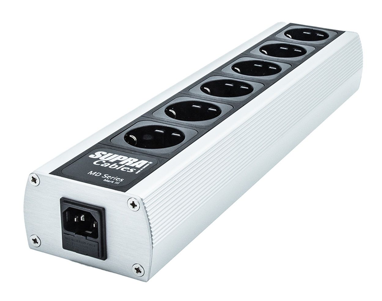 Supra MD 06 EU afgeschermd stekkerblok met Non-Intrusive Filtering (NIF) 6 x schuko met C13 - 10A aansluiting - Afbeelding 2