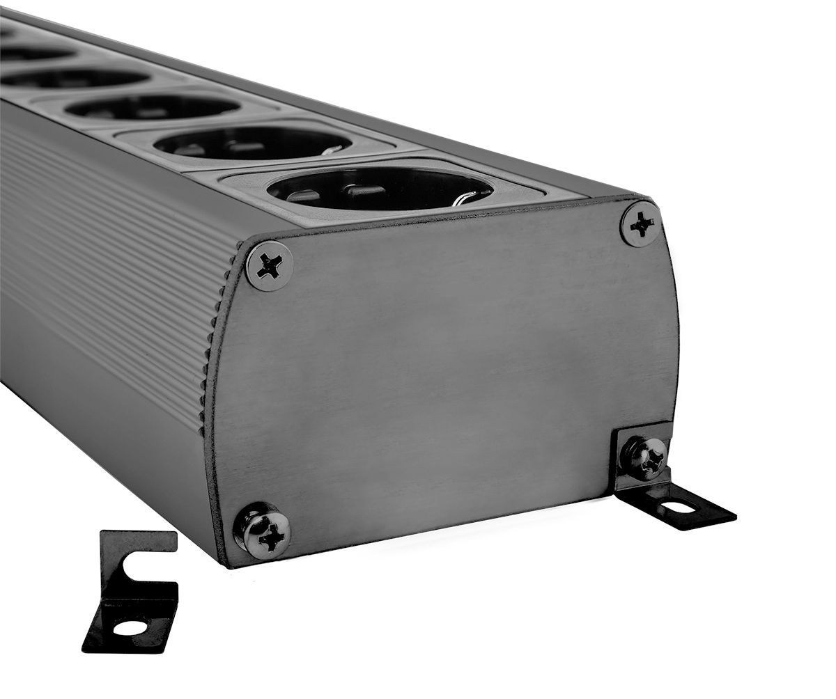 Supra MD 06 EU SPC Black afgeschermd stekkerblok met Non-Intrusive Filtering (NIF) en verzilverde OFC interne bedrading 6 x schuko met C13 - 10A aansluiting - Afbeelding 5