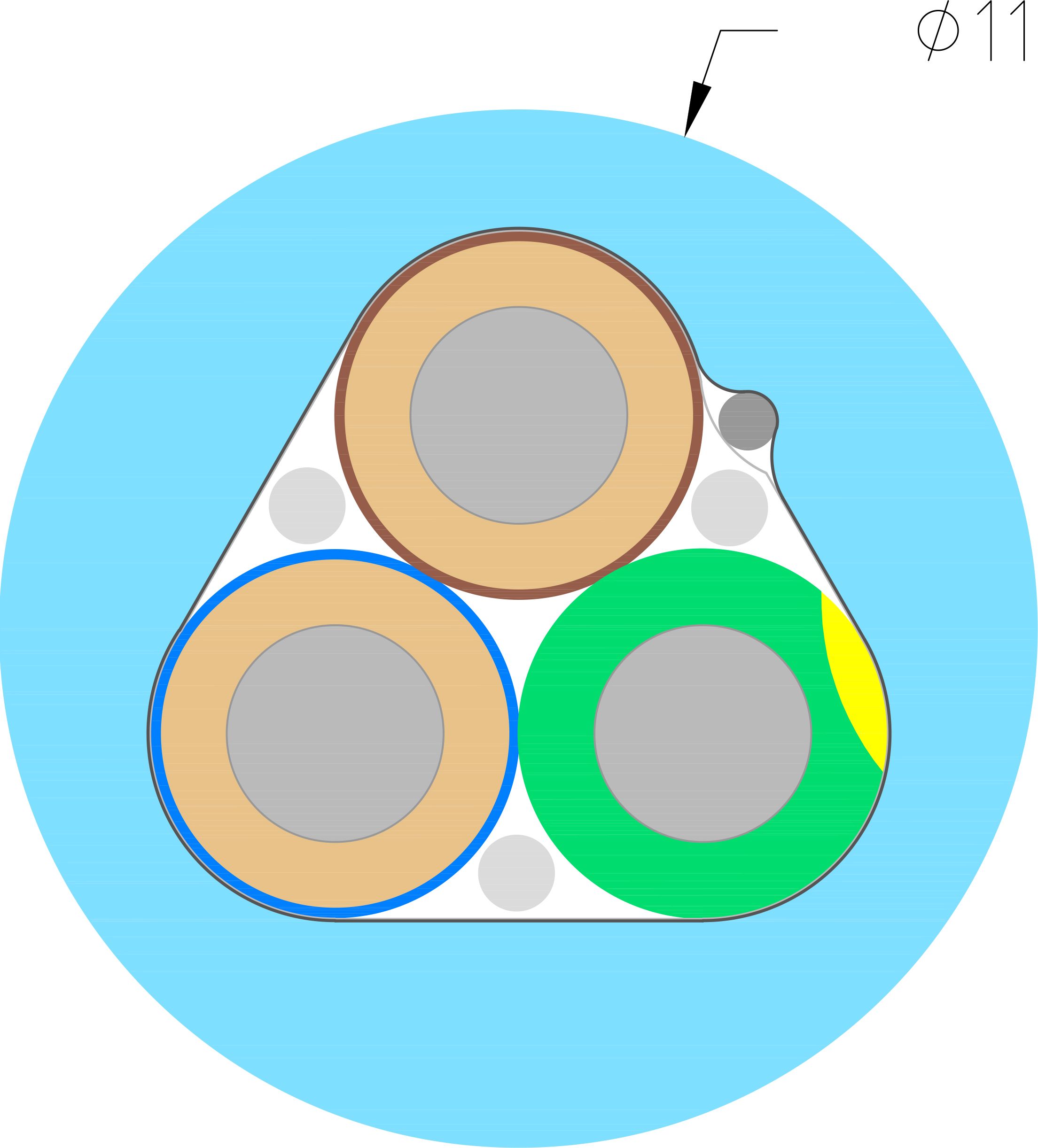 Supra LoRad 2.5 SPC afgeschermde voedingskabel 3 x 2,5 mm2 AWG 13 verzilverde OFC koperen geleiders onafgewerkt per meter - Afbeelding 4