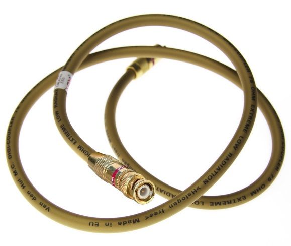 Van den Hul The MC Digi-coupler 75 Ohm digitale BNC coaxiale interconnect single vanaf 0,8 meter