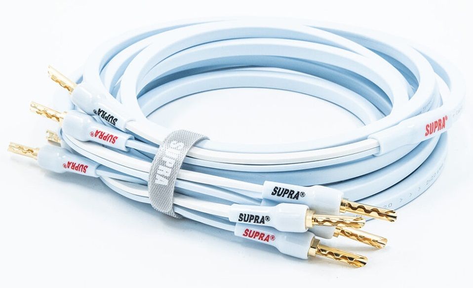 Supra PLY 2x2.0 Combicon single-wire luidsprekerkabel 2 x 2,0 mm2 AWG14 inclusief verwisselbare banaanpluggen + spades stereoset 2 stuks vanaf 2,0 meter