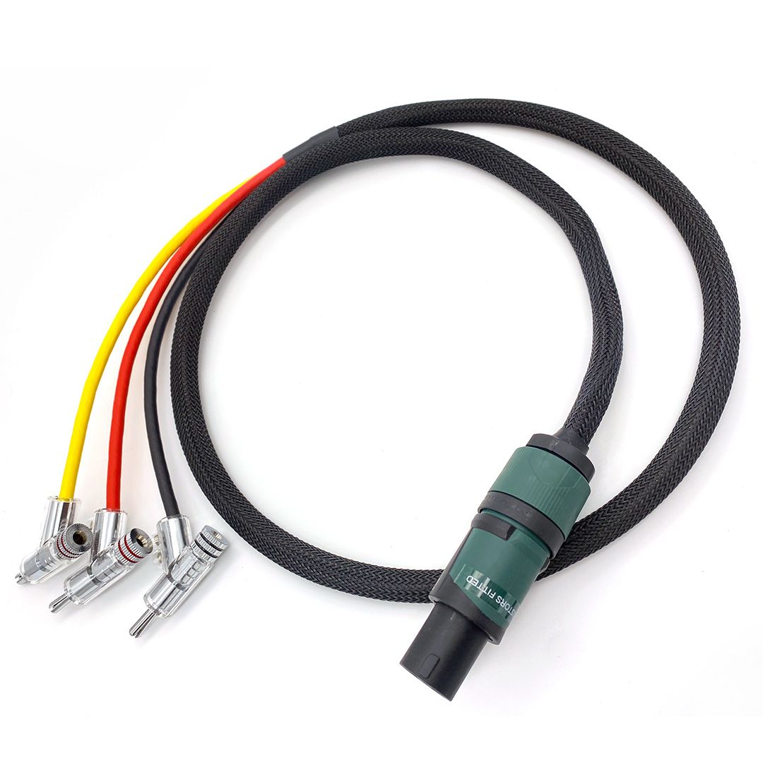 Chord Company Shawline Speakon REL 3-aderige subwooferkabel verzilverd koper AWG 14 voor high-level ingang vanaf 2,0 meter - Afbeelding 2