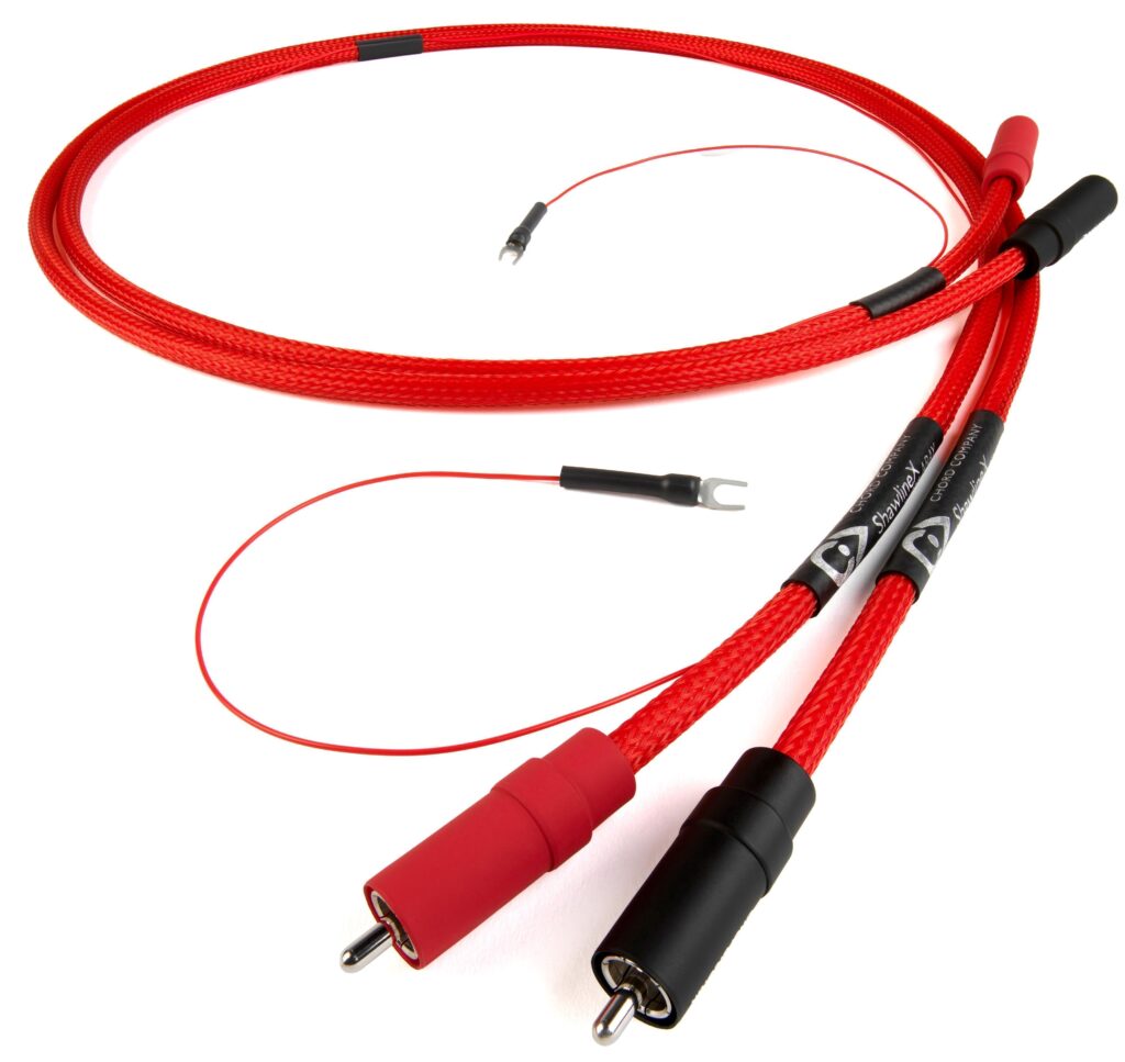 Chord Company Shawline X Aray Analoque TT Fly Lead RCA of DIN phono-kabel koper 1,2 meter