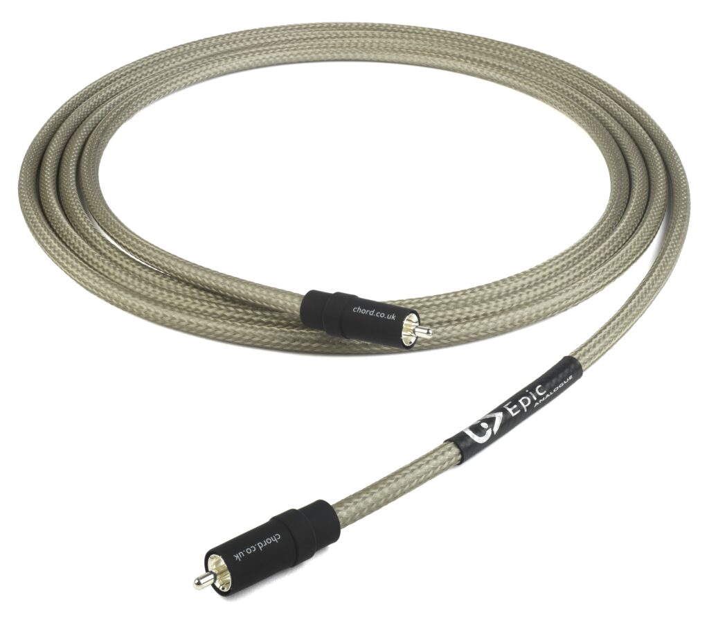 Chord Company Epic X Aray high end RCA subwooferkabel met verzilverde geleiders vanaf 3,0 meter