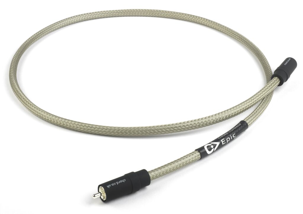 Chord Company Epic RCA digitale interconnect S/PDIF - 75 Ohm single silver-plated vanaf 0,5 meter