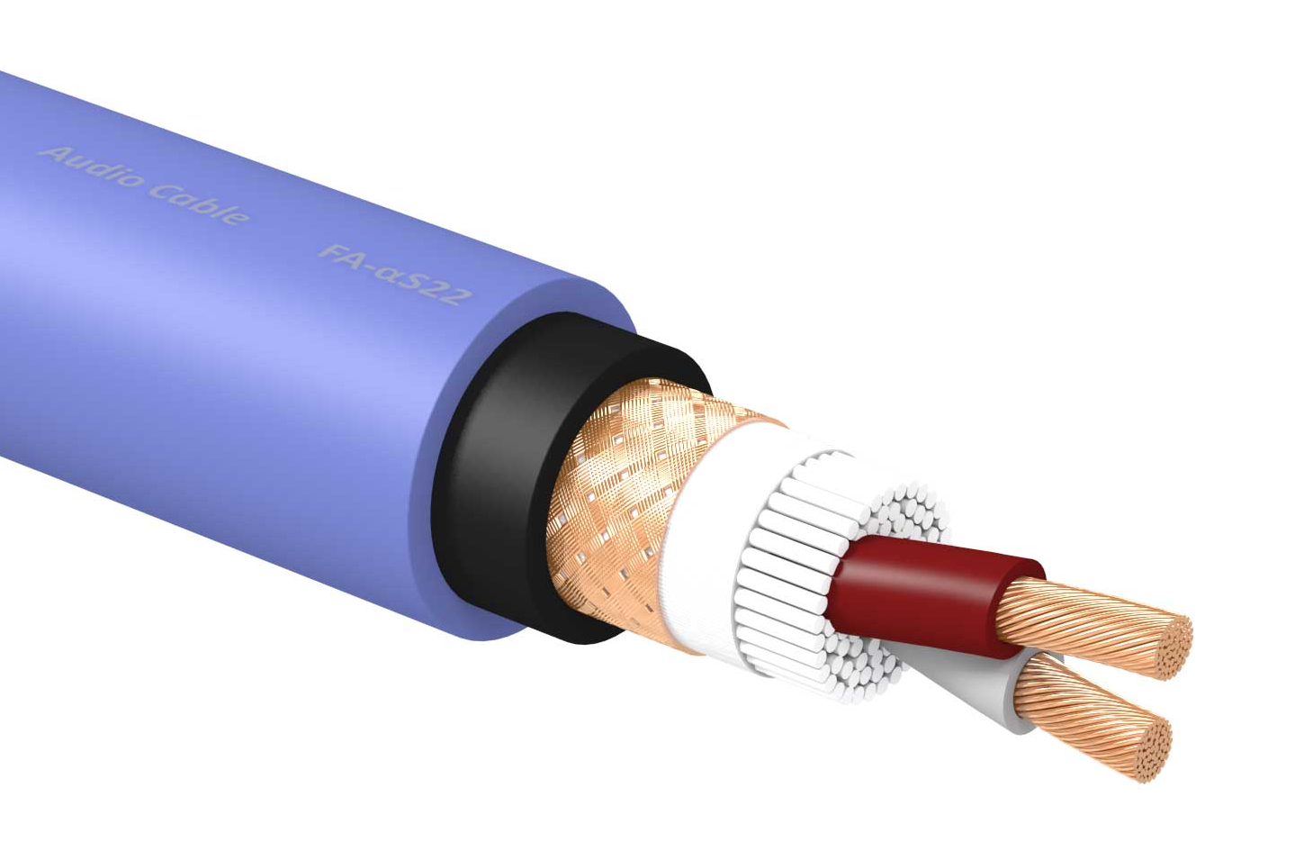 Furutech FA-αS22 | gebalanceerde analoge interlinkkabel | α-OCC koper | 2 x 1,52 mm² | 15 AWG | per meter - Afbeelding 2