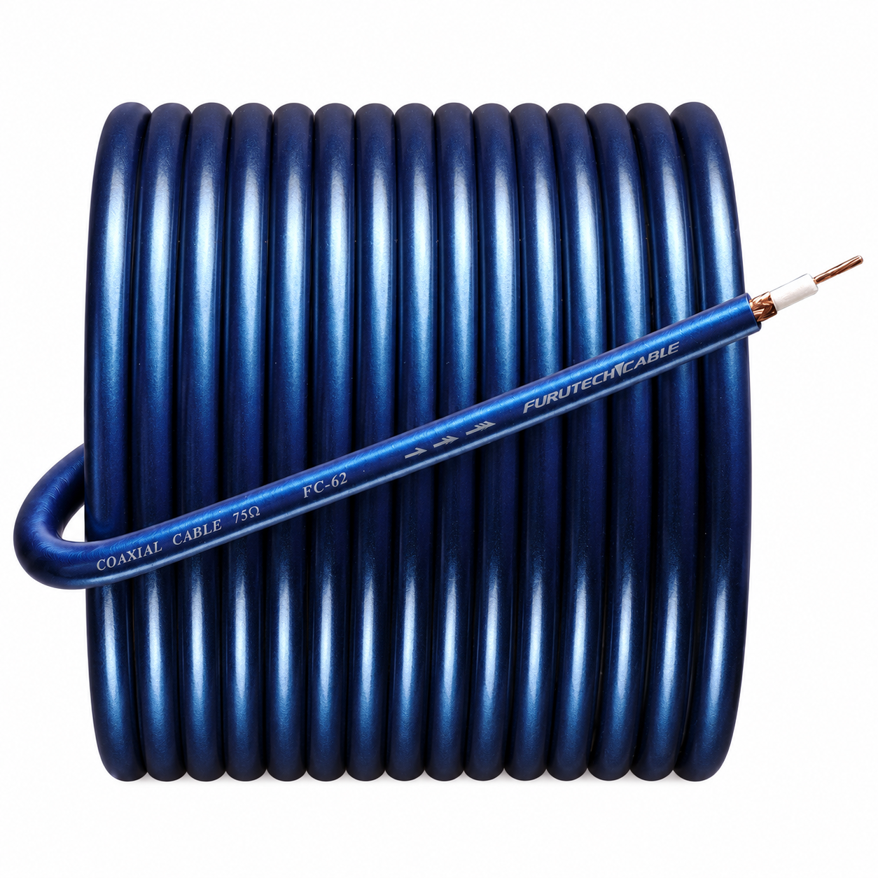 Furutech FC-62 | digitale coaxiale interlink 75 Ω | µ-OFC koper | 0,60 mm² | 20 AWG | per meter - Afbeelding 2