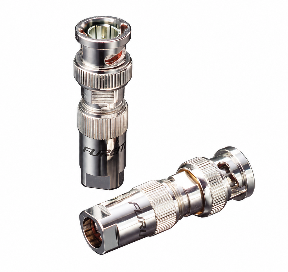 Furutech FP-3-117 (R) Rhodium BNC male connector | kabeldiameter tot Ø 8,0 mm | per paar