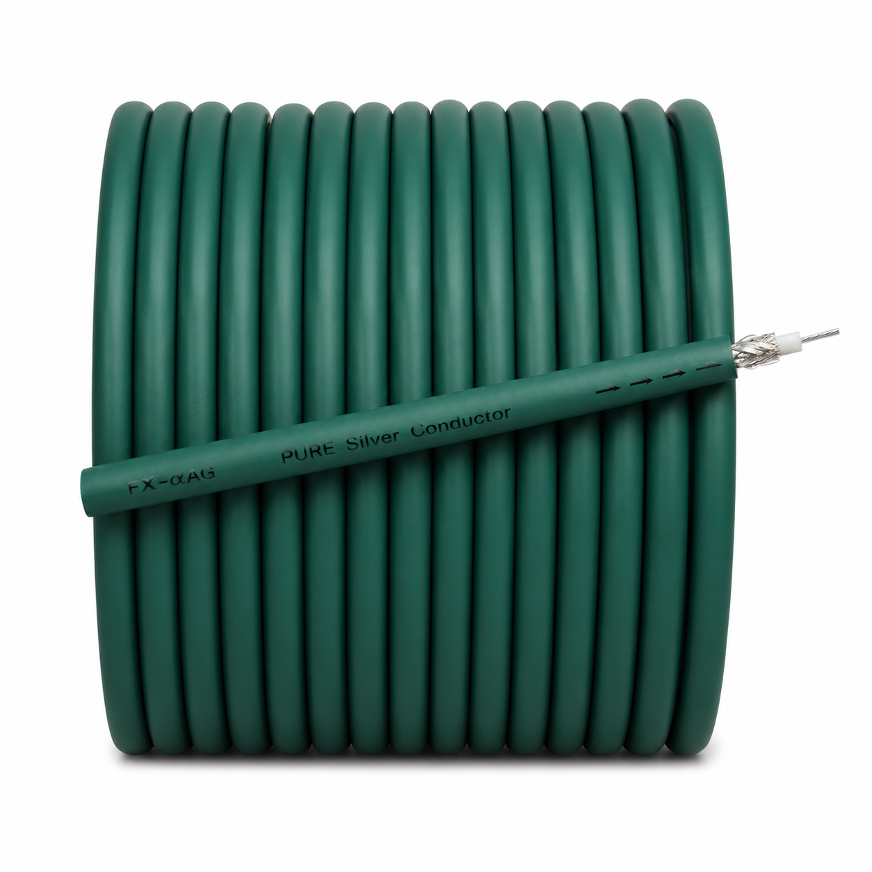 Furutech FX-Alpha-AG (zilver) digitale interlink-kabel onafgewerkt per meter - Afbeelding 2