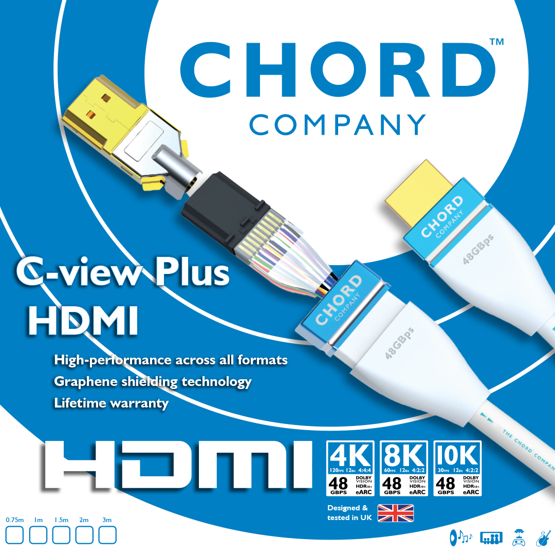 Chord Company C-view Plus HDMI-kabel 2.1 | Koper | 48 Gbps | 8K/60 Hz en 4K/120 Hz - Afbeelding 4
