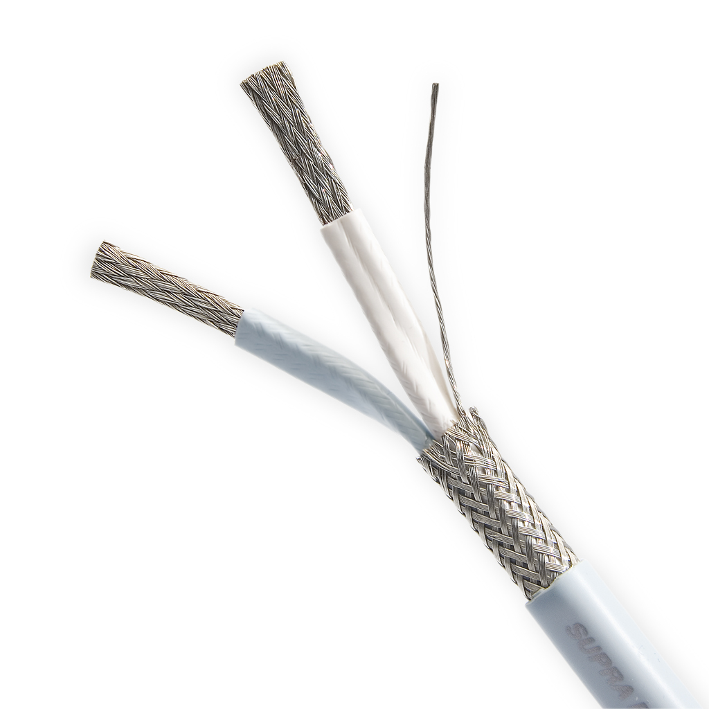 Supra Ply 3.4/S afgeschermde luidsprekerkabel 2 x 3,4mm² AWG 12 vertind OFC-koper