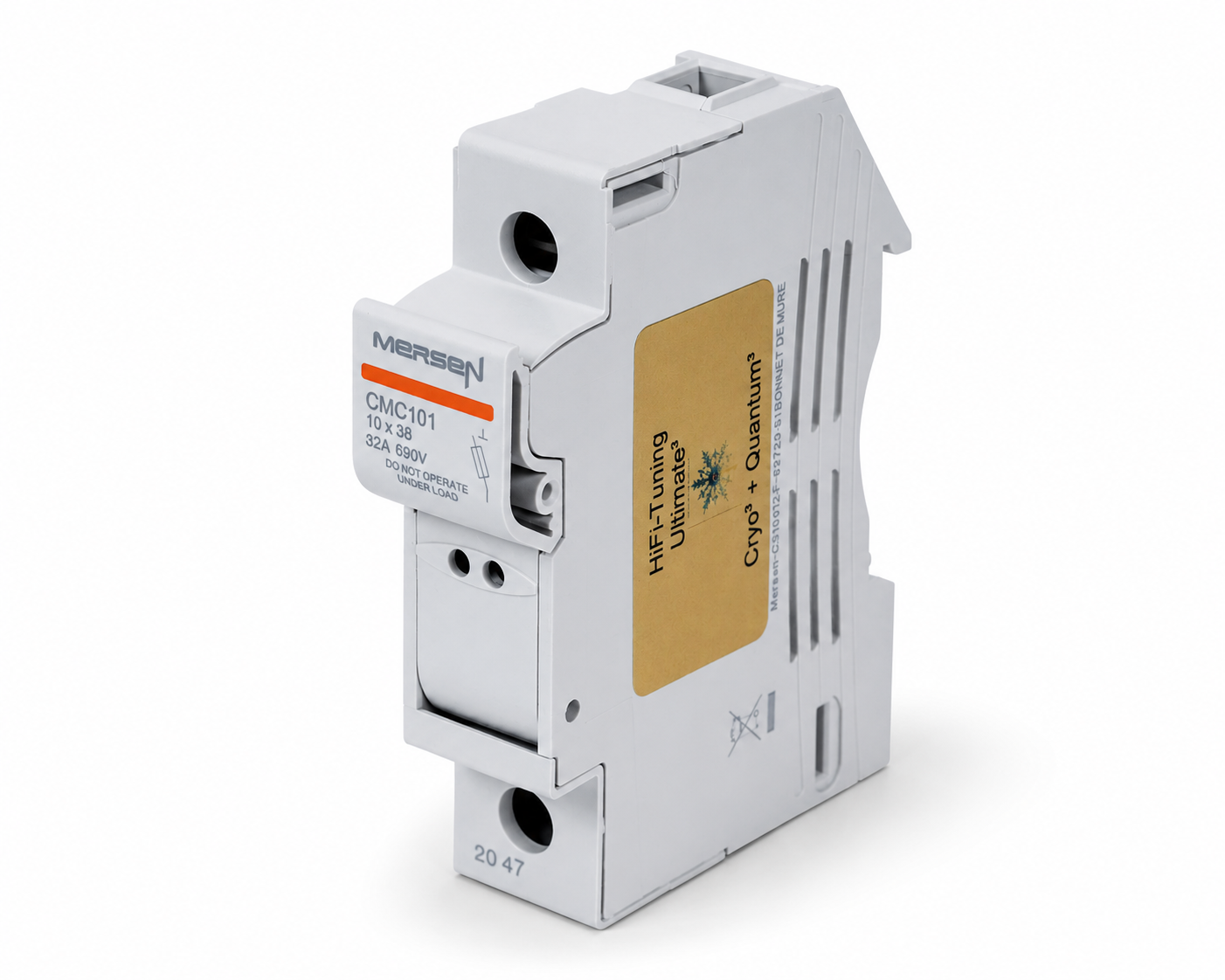 HiFi-Tuning Cryogeen behandelde DIN-rail zekeringhouder voor audiogroep | 10x38 mm - Afbeelding 2