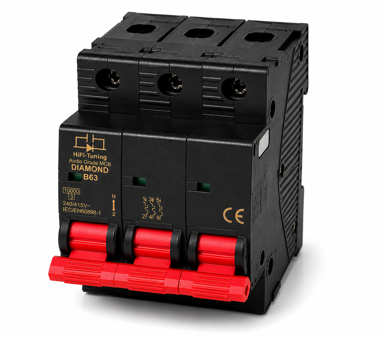 HiFi-Tuning Supreme³ MCB 3P Diamond driepolige Audio Grade Installatieautomaat voor Audiogroep 63A - Afbeelding 2
