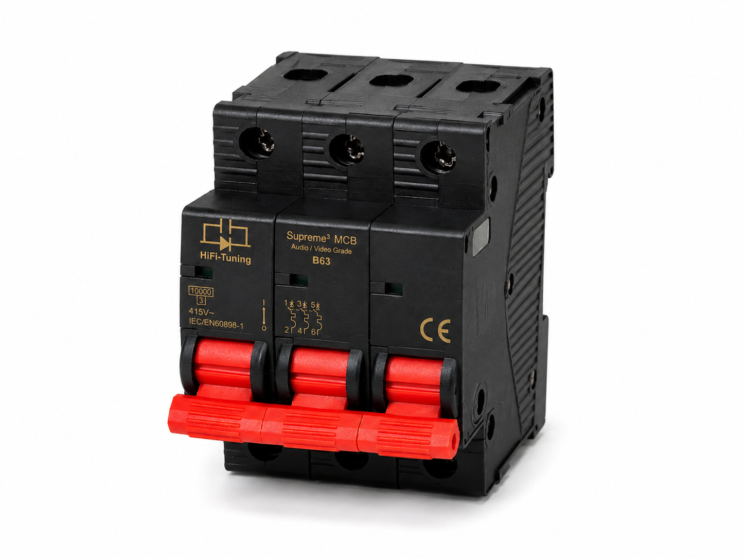 HiFi-Tuning Supreme³ MCB 3P driepolige Audio Grade Installatieautomaat voor Audiogroep 63A - Afbeelding 2