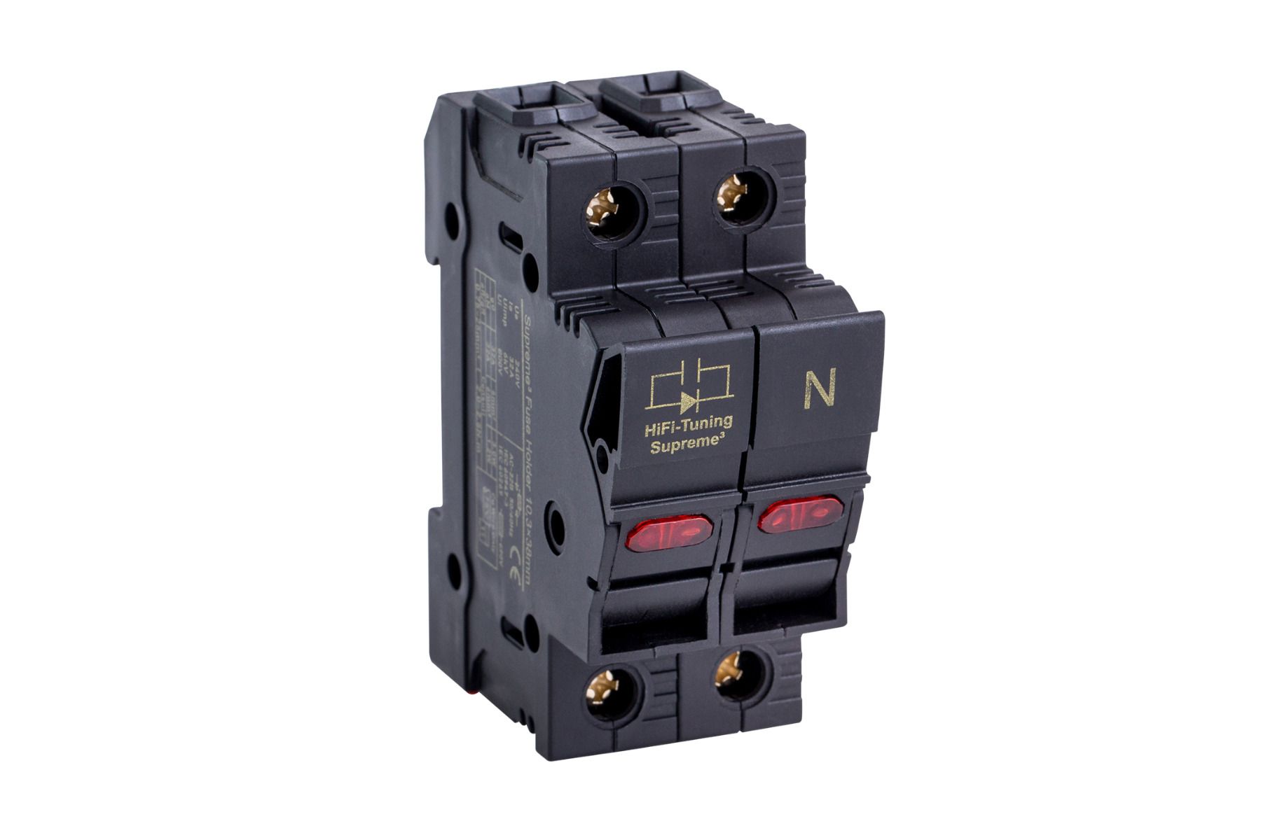 HiFi-Tuning Supreme³ dubbelpolige zekeringhouder voor audiogroep | 10x38 mm - Afbeelding 2