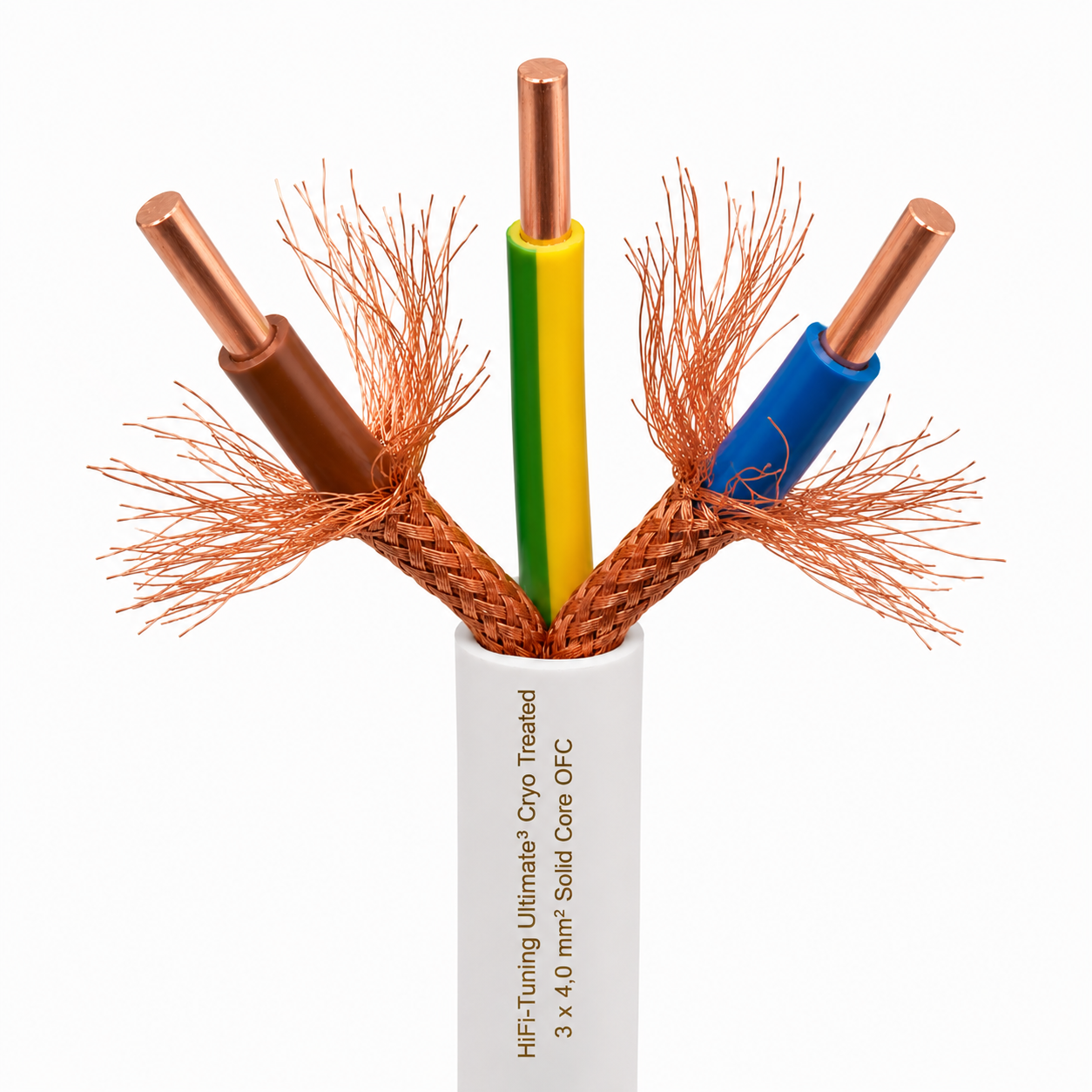 HiFi-Tuning Ultimate⁴ Cryo treated Audio Grade In-Wall installatiekabel solid-core 3 x 4,0mm² - Afbeelding 2