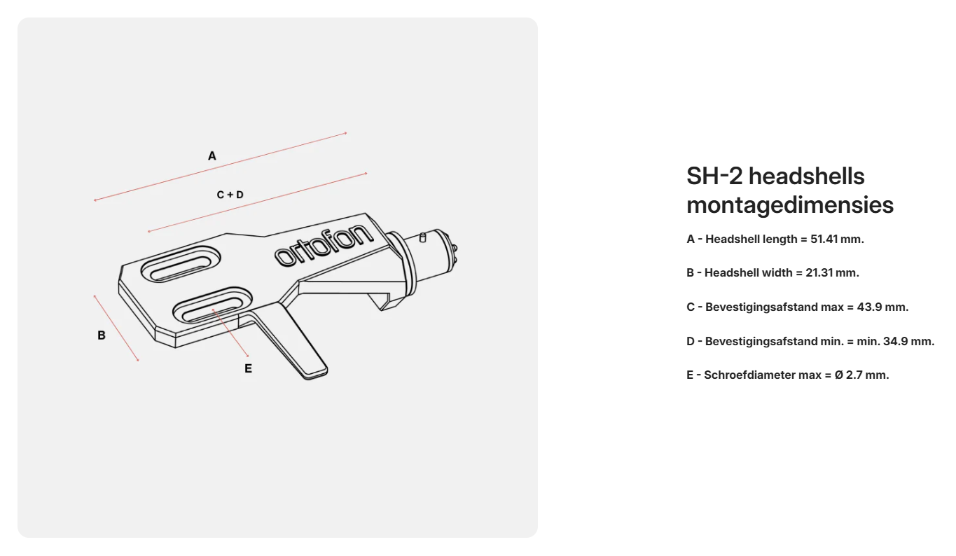 Ortofon SH-2 Black universele SME headshell | Glasvezelversterkte co-polymeer | 9,3 gram - Afbeelding 8
