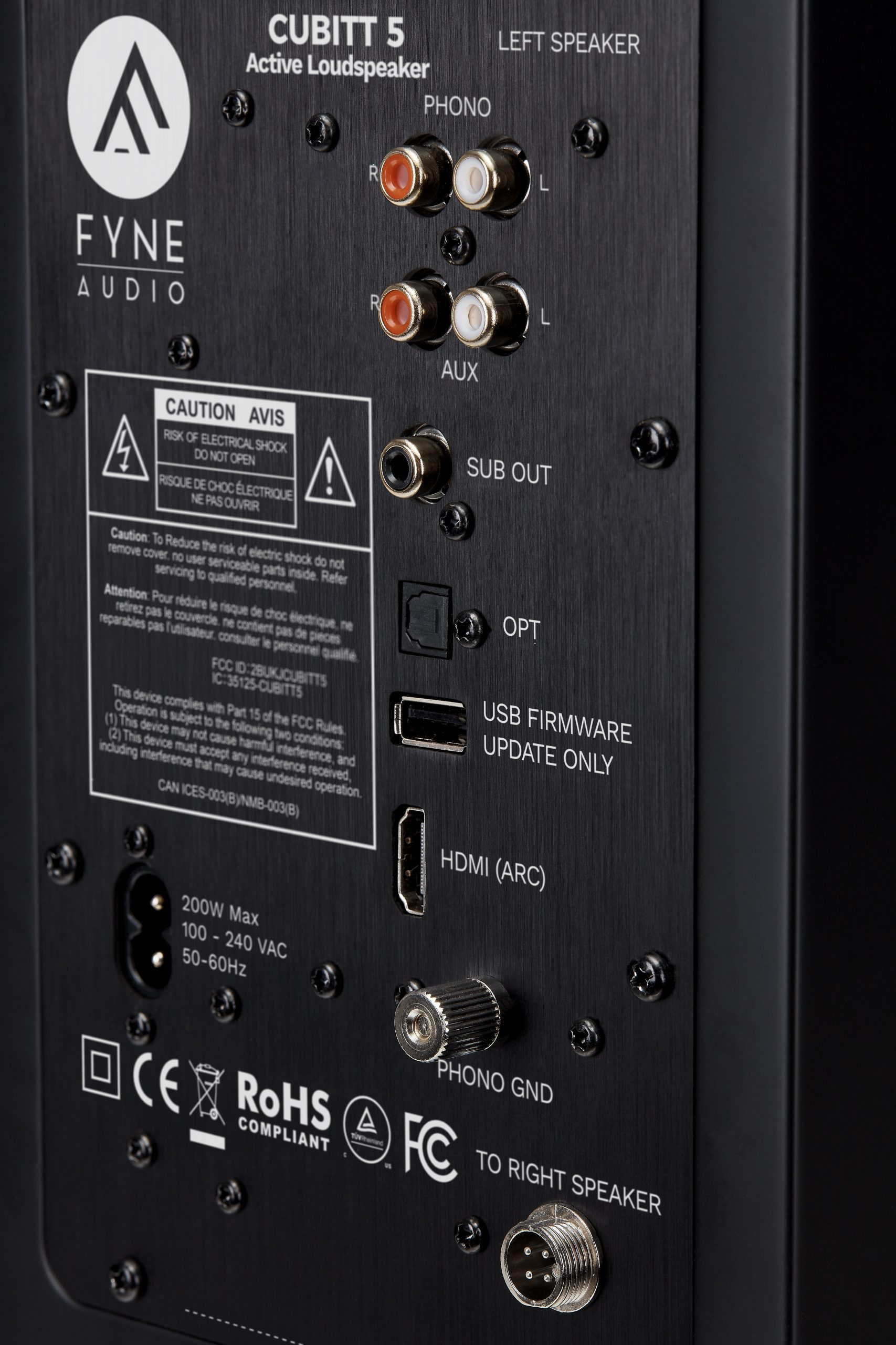 Fyne Audio CUBITT 5 Actieve Bluetooth Luidsprekers in 5 kleuren | 240W | HDMI ARC | Phono | set van 2 - Afbeelding 9